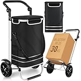 Dimono® Einkaufstrolley Klappbarer 3 in1 Trolley zum Einkaufen; 56 Liter inkl....