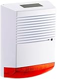 VisorTech Alarmanlage Atrappe: Alarmsirenen Attrappe mit Solar & Blinklicht,...