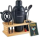 8-teiliges Cocktail-Set - Edelstahl-Shaker, Messbecher, Sieb, Rührlöffel,...