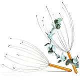 com-four® 2x Kopfmassage Spinne - Kopfmassagegerät 24 cm - Kopfkrauler,...