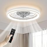 Airwit 48cm Deckenventilator mit Beleuchtung und Fernbedienung Leise, Dimmbar...