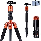 Rollei Compact Traveler No.1 Orange, 143cm Stativ Kamera mit Kugelkopf Leichtes...