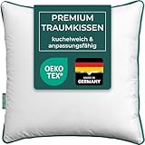 Traumkissen zum Reinkuscheln - Made in Germany Kissen 80x80 - Kopfkissen 80x80...