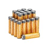 Amazon Basics AA-Alkalisch batterien, leistungsstark, 1,5 V, 20er-Pack (Aussehen...