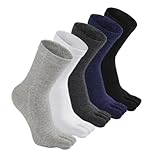MIRKUZI Herrensocken 5 Paar Herren-Zehensocken, Herren-Zehensocken, Baumwolle,...