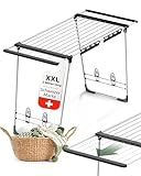 Caprihome Wäscheständer XXL 20m Trockenlänge - Stabiler Wäscheständer...