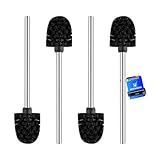 Ibergrif 4 Stück Klobürste Schwarz, WC Bürsten mit 8 cm Durchmesser,...