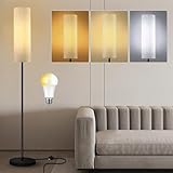 Hzitcigm Stehlampe Wohnzimmer, LED Stehleuchte mit 3 Farbtemperaturen 12W E27...