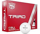 Wilson Staff Golfbälle, Triad, Dreiteiliger Golfball, 12 Bälle, Weiß