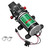LONGRUN 12V DC Selbstansaugend Wasserpumpe, 6L/Min 100PSI, 6.9Bar Membranpumpe...