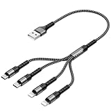 RAVIAD Multi USB Kabel, 4 in 1 Multi Ladekabel Schnell Mehrfach Universal...