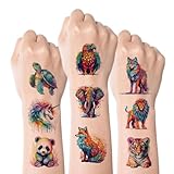 Kotkiddy Wasserfarben Tiere Temporäre Tattoos für Kinder - 60 Stile Temporär...