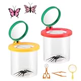 Zikenis 2 Stück Becherlupe Set,Insektenfänger,Becherlupen für Kinder...
