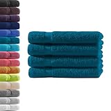 4X Handtuch | Petrol | 100% Baumwolle Frottier | Oeko-TEX® Standard 100 |...