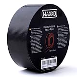 MAXKO Panzertape, extra stark, schwarz, 50 m x 50 mm – gewebeverstärktes...