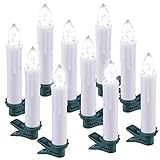 Lunartec Zubehör zu Funk Christbaumkerzen: 10er-Erweiterungs-Set...