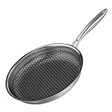 RIOVARM 26 cm Edelstahl Bratpfanne Induktion Antihaft Wok Pfanne mit...