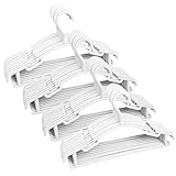 Lectorias 40 Stück Set Kleiderbügel Kinder Weiß, Kinderkleiderbügel aus...