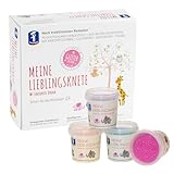 Feuchtmann MEINE LIEBLINGSKNETE Glitter Edition - Knetset 4 x 130g, vegane...