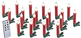 Lunartec Weihnachtskerzen: 20er-Set LED-Weihnachtsbaum-Kerzen mit...