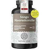 NATURE LOVE® Sango Meereskoralle - 180 Kapseln - Natürliche Quelle für...