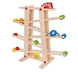 Eichhorn 100002029 Große Rollbahn aus Kiefernholz, 7-teilig, mit 6...