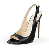 Meinabsatz Damen Stiletto High Heels Sandalen Slingback Sandaletten mit Schnalle...