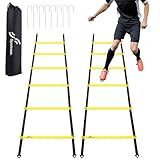 Sportneer Koordinationsleiter Set: Verstellbare Koordinationsleiter für...