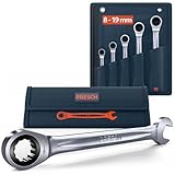 PRESCH Ratschenschlüssel Set 5tlg. (8, 10, 13, 17, 19mm) inkl. Tasche -...