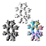 3-Stück Schneeflocke Multitool,Schlüsselanhänger Werkzeug,Schneeflocken...