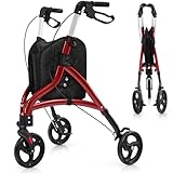 FANTASK Dreirad Rollator faltbar und leicht, 3-Rad Leichtgewichtrollator mit...