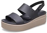 Crocs Herren Brooklyn Low Wedge Sandalen, Black/Mushroom, 37/38 EU
