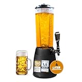 Biertower 4,0 Liter – Kult Biersäule mit LED-Beleuchtung & Eiskühlung –...