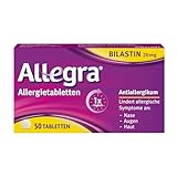 Allegra Allergietabletten 50 Stk – Antihistaminikum - Wirkstoff Bilastin -...