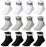 Moitiy 12 Paar Socken Jungen Tennissocken Kinder Kindersocken Jungen Mädchen...