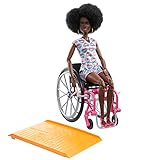 Barbie HJT14 - Puppe mit Rollstuhl und Rampe, Kinderspielzeug, Fashionistas,...