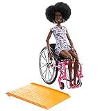 Barbie Fashionistas, Schwarze schwarzen Haaren, Rollstuhl mit farbigem Overall,...