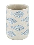 WENKO Zahnputzbecher Aquamarin, hochwertiger Zahnbürstenhalter für Zahnbürste...