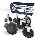CM Furniture Verstellschraube 8 Stück Stellfüße Möbelfüße Verstellbar...