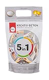 Rayher Kreativ-Beton 5in1, steingrau, Beutel 1 kg, Bastelbeton, Beton zum...