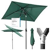 Sekey 210 × 140 cm Aluminum Sonnenschirm Marktschirm Gartenschirm...