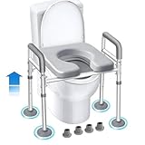 Eosprim Toilettensitzerhöhung mit Armlehnen, WC Sitzerhöhung für Senioren,...