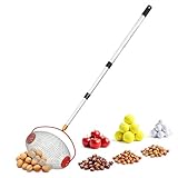Rollsammler mit Alu Teleskopstiel - ausziehbar bis 120 cm - Nusssammler mit...