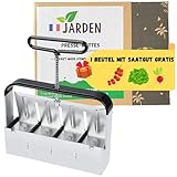 Jarden® Manuelle Erdballenpresse Anzucht – 4X quadratische Erdballen (5x5 cm)...