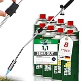 STAHLMANN®Unkrautvernichter inkl. Gaskartuschen - stabiler Unkrautbrenner mit...