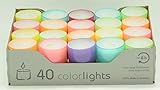 Wenzel-Kerzen Summer Edition Colorlights Teelichte mit Langer Brenndauer, 100%...