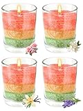 Duftkerzen im Glas, Weihnachten Duftkerze Geschenkset, 4 Duftkerzen Set mit...