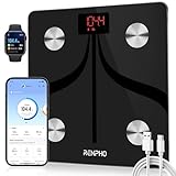RENPHO Personenwaage Digital Waage mit körperfett und muskelmasse, USB...