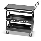STAHLWERK Werkzeugwagen WZE-3 ST mit 150 kg Tragkraft, abschließbarer Schublade...