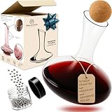 Dekanter & Zubehör (Korkverschluss + Reinigungsperlen aus Edelstahl) - 100%...